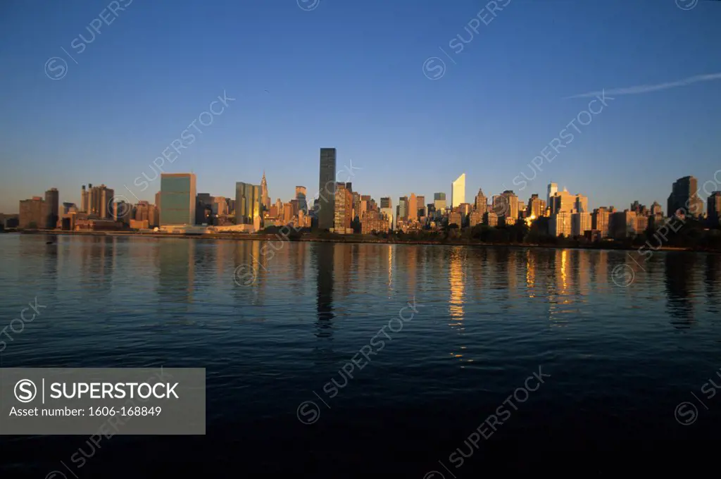 New York - United States, Midtown Manhattan Skyline, view from Long island city quays in Queens