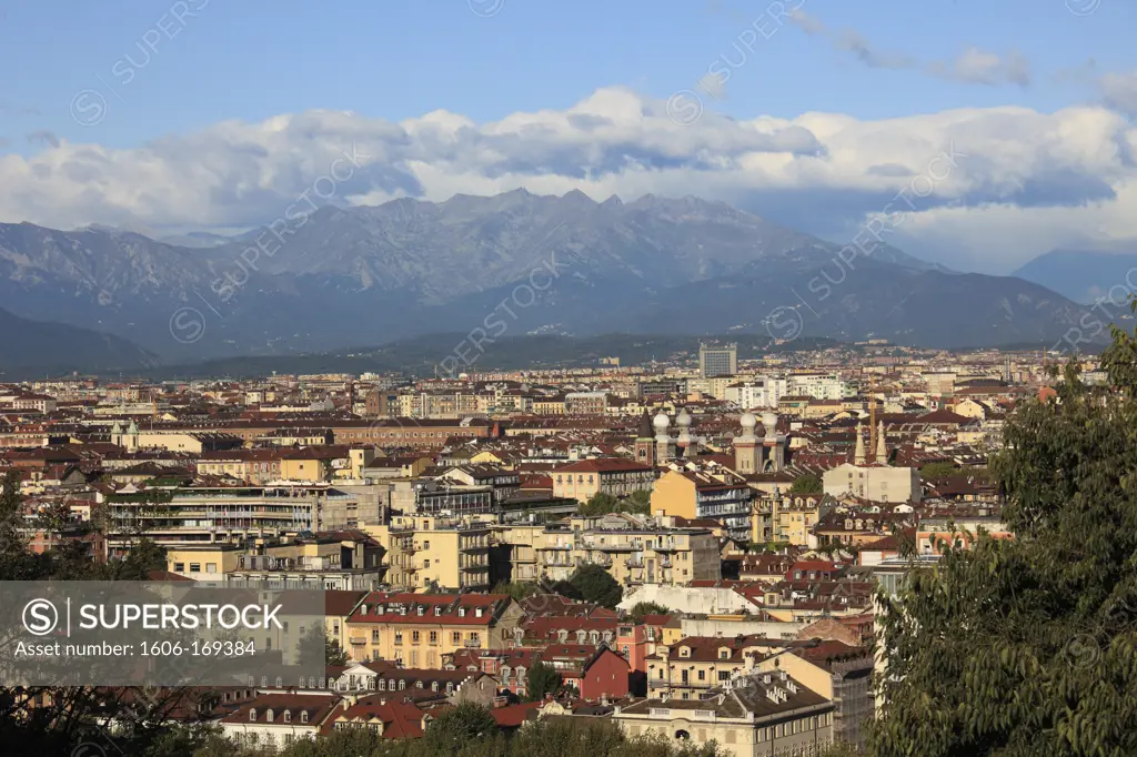 Italy, Piedmont, Turin, general view, skyline,