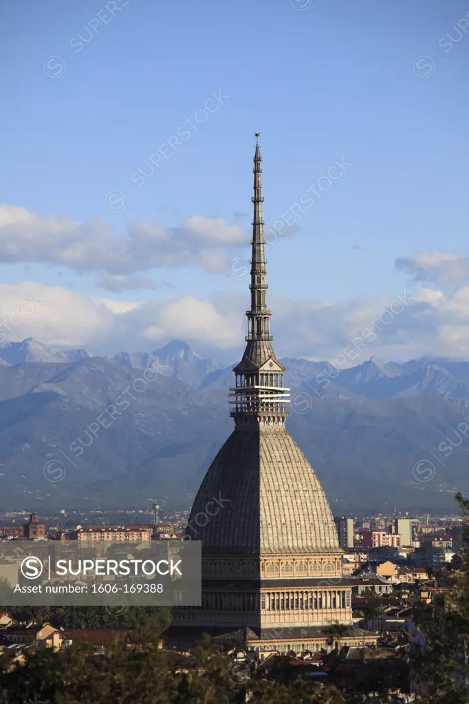 Italy, Piedmont, Turin, Mole Antonelliana, general view, skyline,