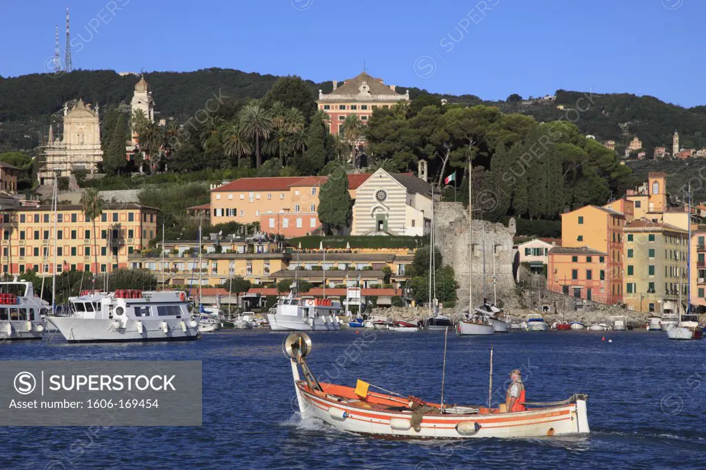 Italy, Liguria, Santa Margherita Ligure, harbour,