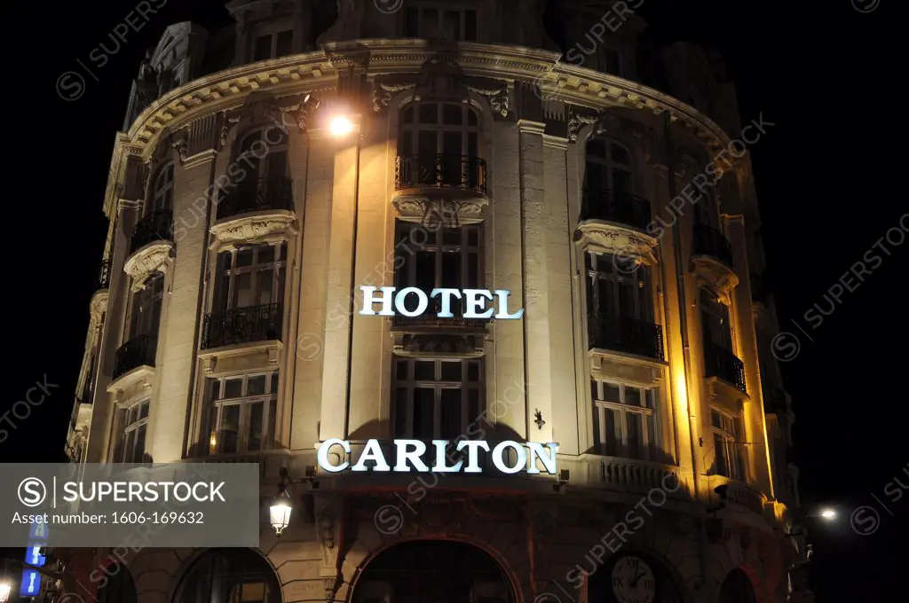 France, 59, Lille, Carlton Hotel, 4 Stars, luxury, night