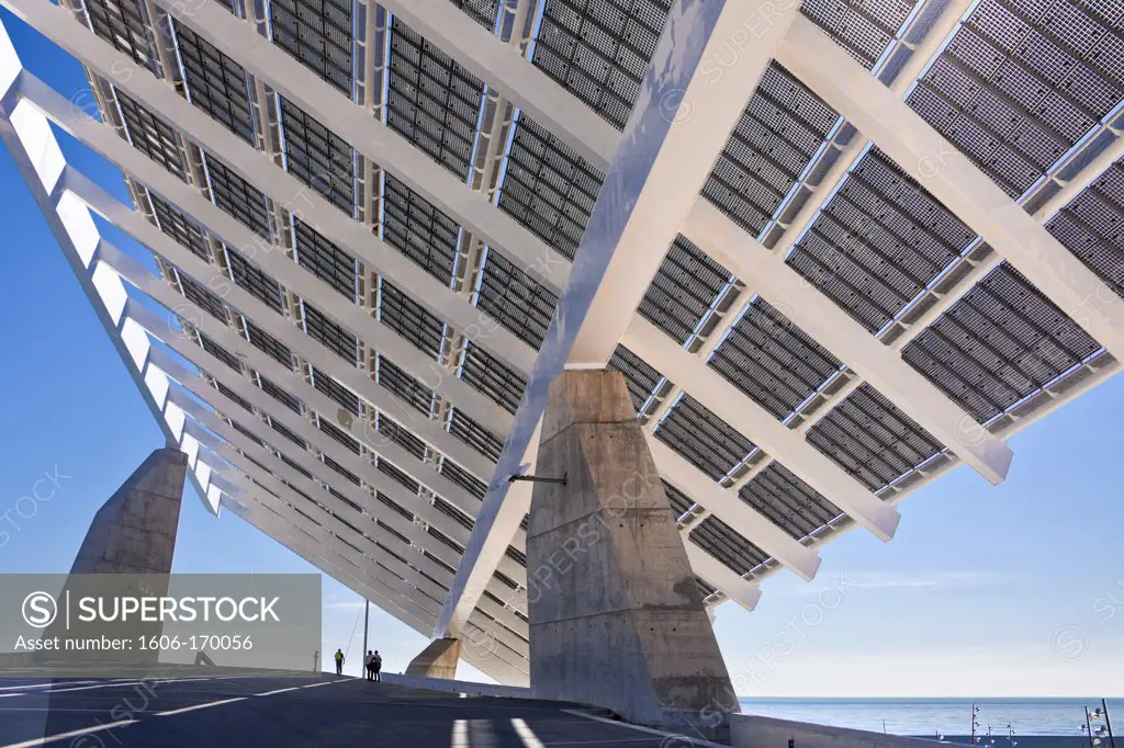 Spain-Catalunya region-Barcelona City-Diagonal Mar District-Solar panels