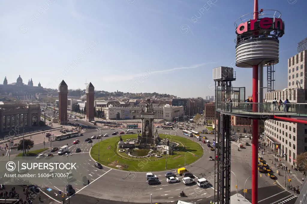 Spain-Catalunya region-Barcelona City-España Square-Montjuich Palace-Arenas Shopping Mall Terrace