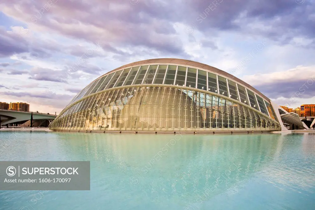 Spain-Valencia Community-Valencia City-The City of Arts and Science built by Calatrava-The Hemisferic