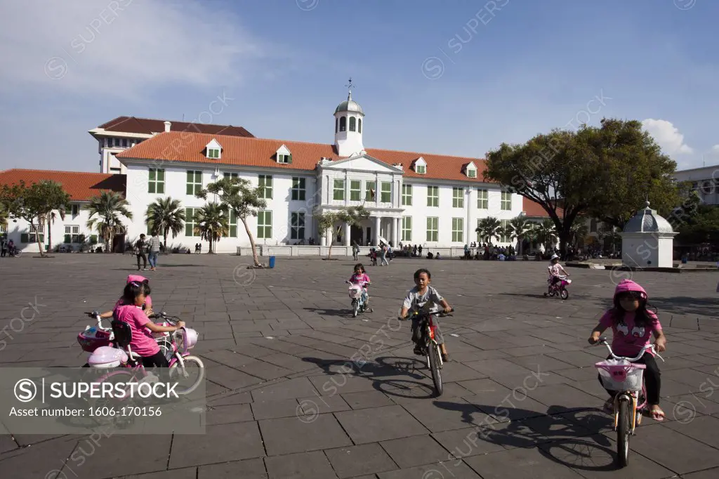 Indonesia-Jakarta City-Old Batavia City-History Museum(Taman Fatahilah Museum)- Old Batavia City Hall.