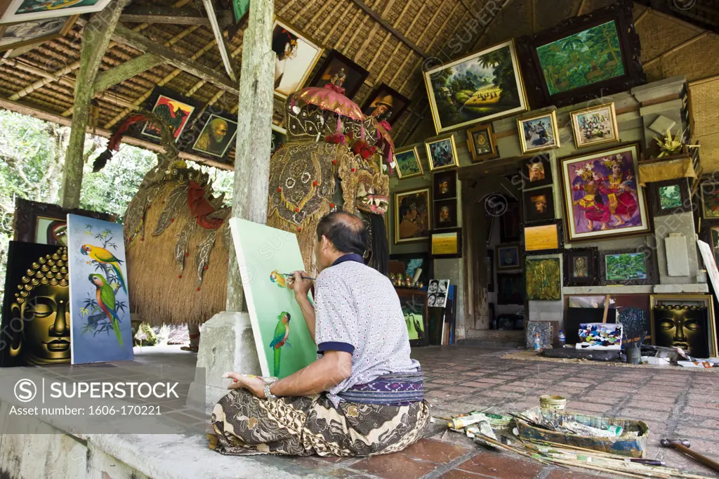 Indonesia-Bali island-Mengwi City-Pura Taman Ayun Temple ,Artist