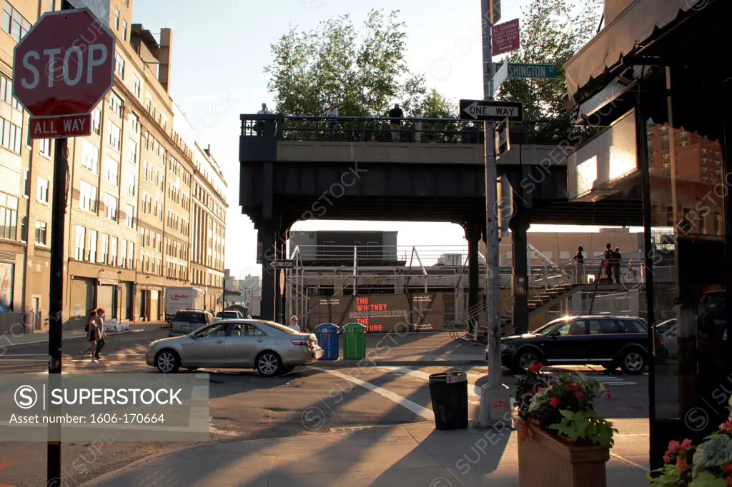 USA, New York City; Manhattan, Meatpacking District, location of the future Whitney museum, street scenes