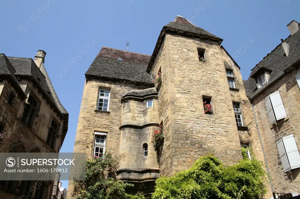 France, Aquitaine, Dordogne, Sarlat, old city, Vassal hotel