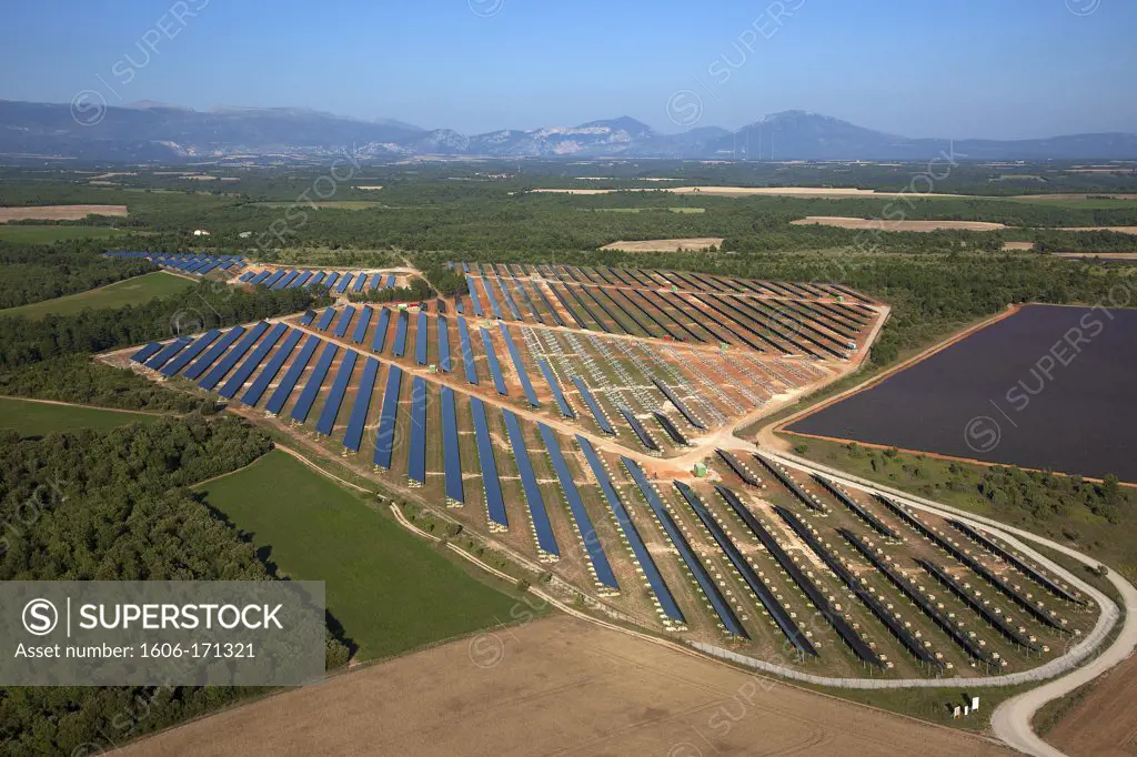 France, Provence, solar panels