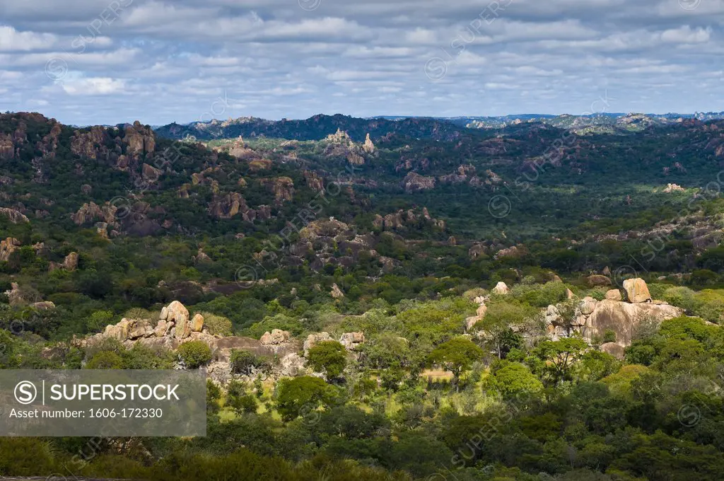 Africa, Zimbabwe, South Matabeleland province, Matobo National Park, the Matobo Mounts classified on the World Heritage of Unesco list since 2003