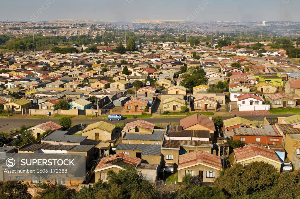 Africa, South Africa, Gauteng Province, Johannesburg city, South Western Township, view from the Oppenheimer Tour (Jabavu Quarter)