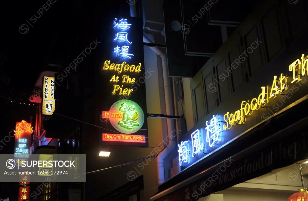 Asia, Southeast Asia, Singapore, neon signs