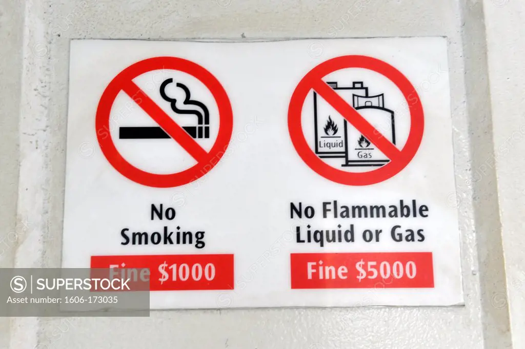 Asia, Southeast Asia, Singapore, prohibiting signs