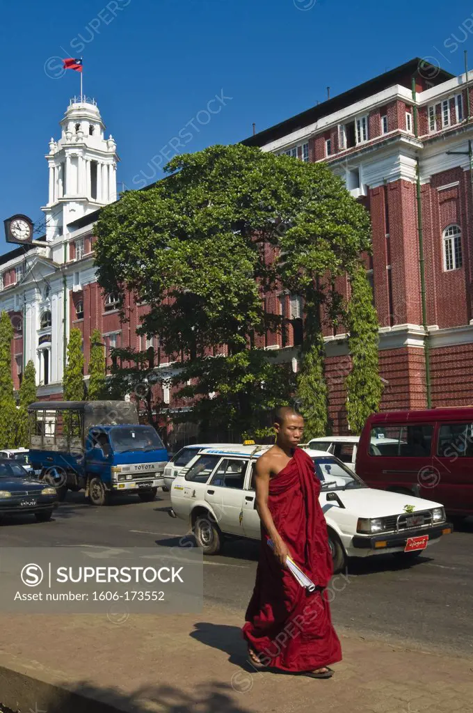 Myanmar (Burma), Yangon State, Yangon, Strand avenue, Custom House, colonial building testifying the British Empire influence between 1886 and 1947