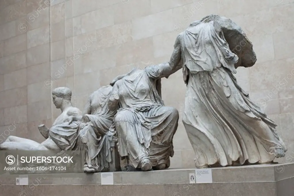 England,London,British Museum,Elgin Marbles from the Parthenon in Athens 4th century BC
