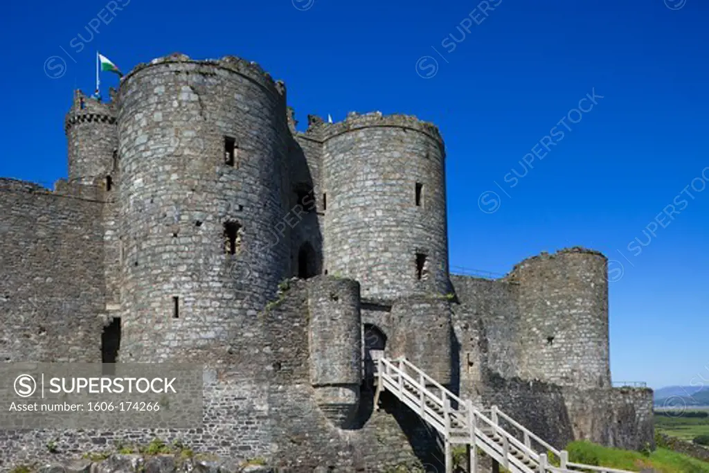 Wales,Gwynedd,Harlech Castle