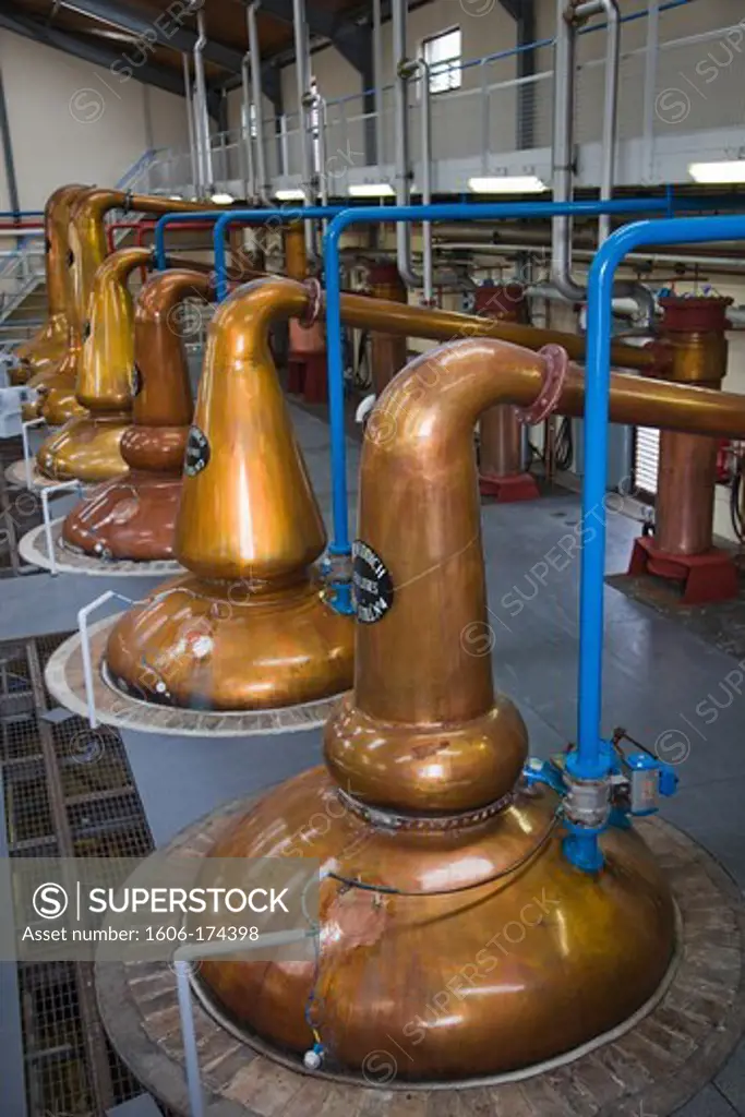 Scotland,Speyside,Dufftown,Glenfiddich Whiskey Distillery,Copper Stills