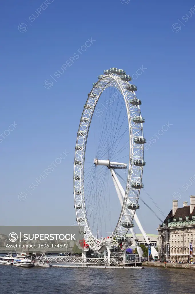 England,London,London Eye and River Thames