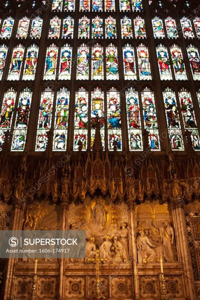 England,Berkshire,Windsor,Windsor Castle,St.George's Chapel,The Quire and Stained Glass Window
