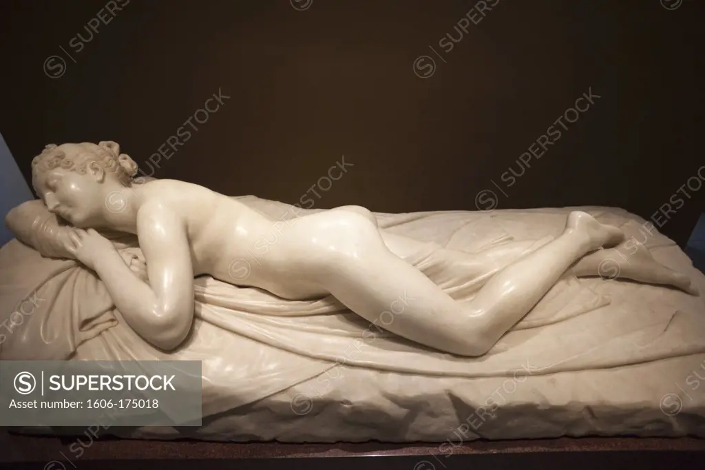 England,London,Victoria and Albert Museum,The Sleeping Nymph Statue by Canova