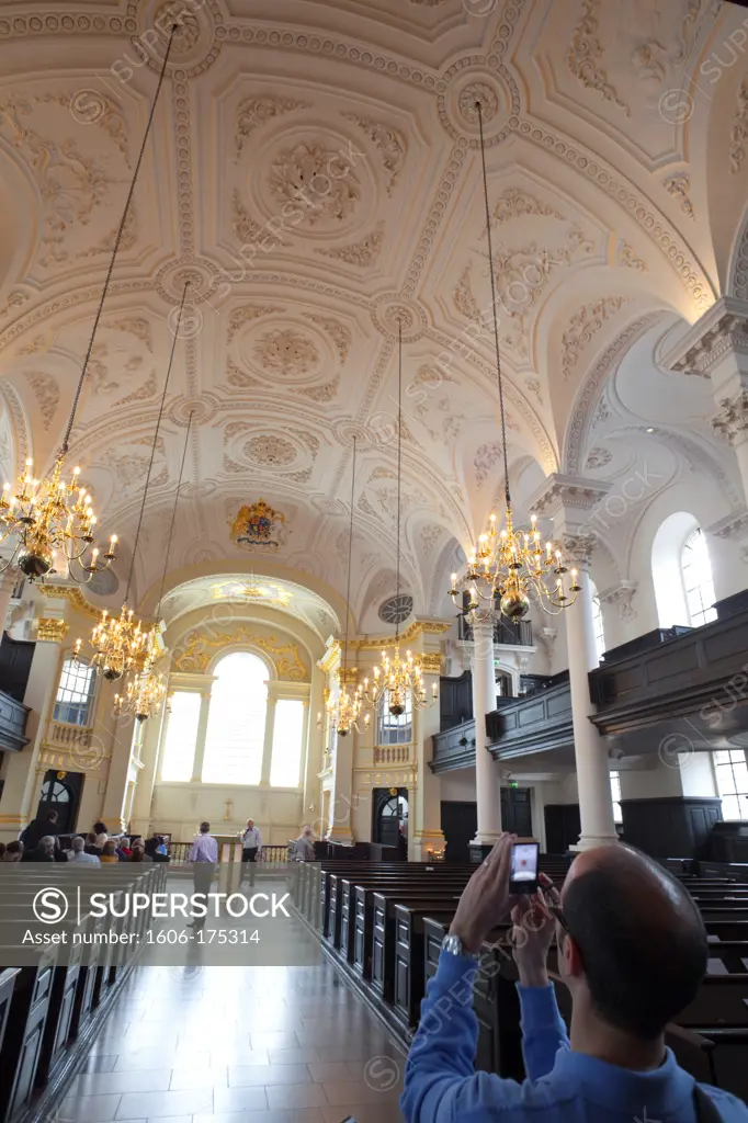 England,London,Trafalgar Square,Interior of St.Martin-in-the-Fields Church
