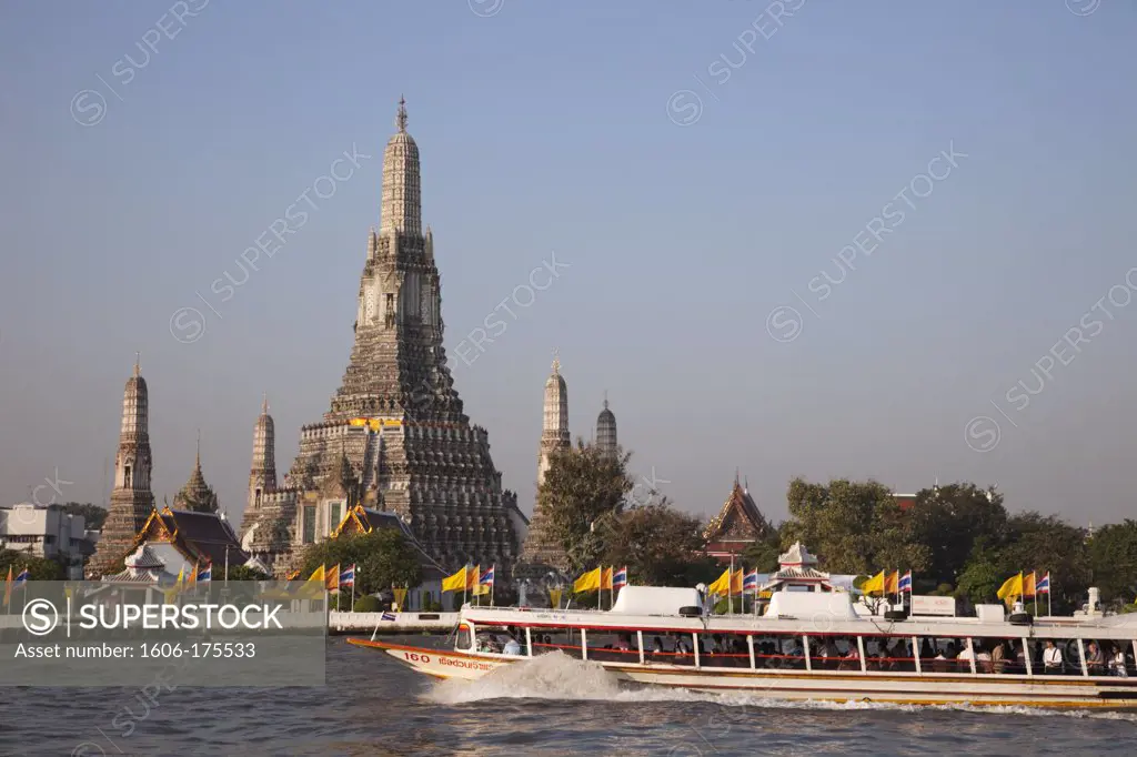 Thailand,Bangkok,Wat Arun and Chao Praya River