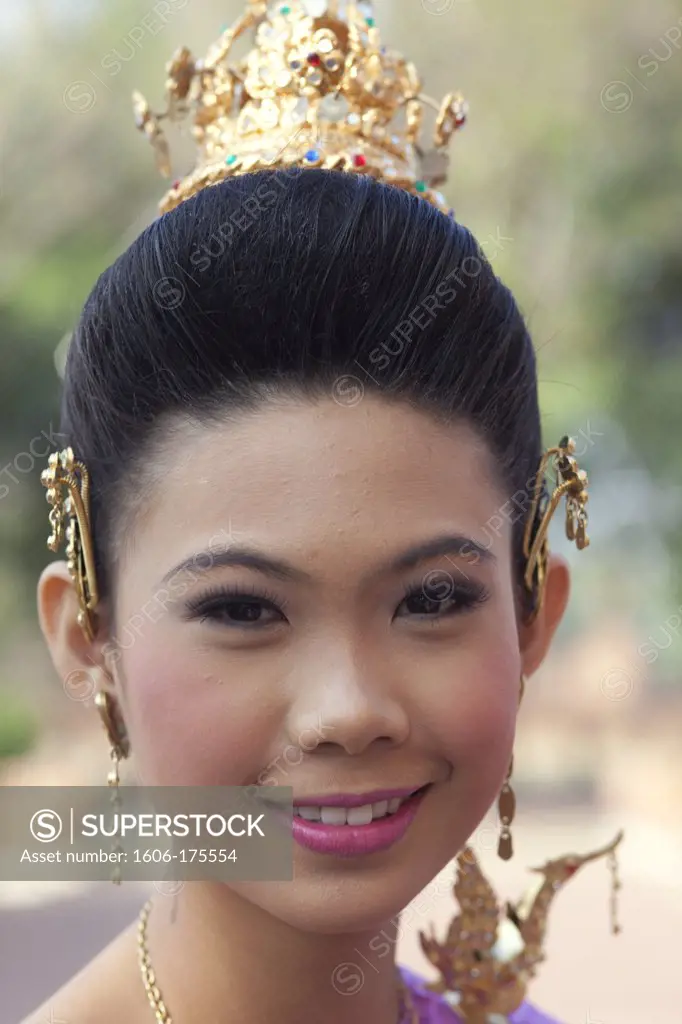 Thailand,Bangkok,Portrait of Dancing Girl