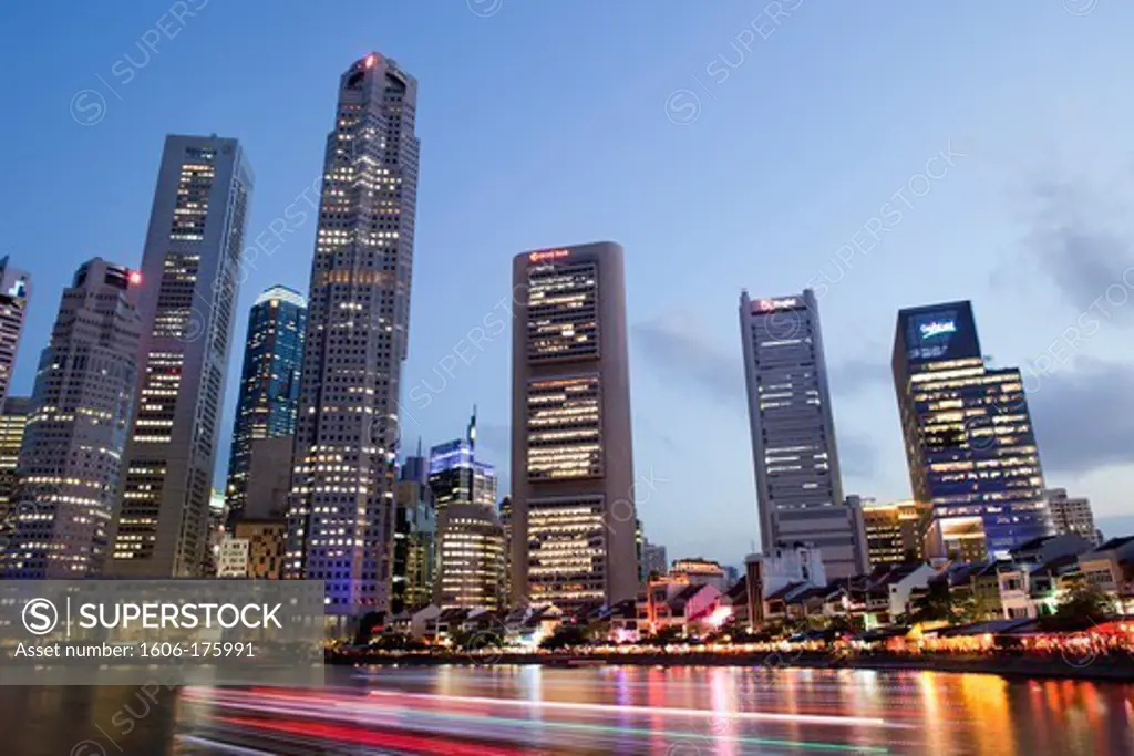 Singapore,Singapore River and City Skyline