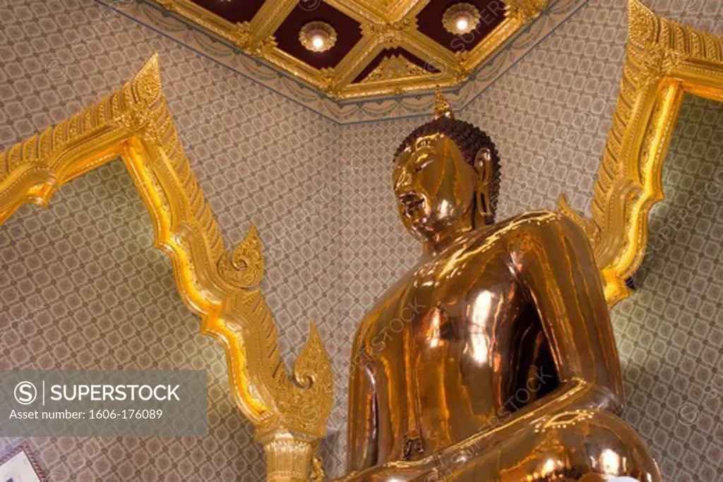 Thailand,Bangkok,Golden Buddha Statue in Wat Traimit