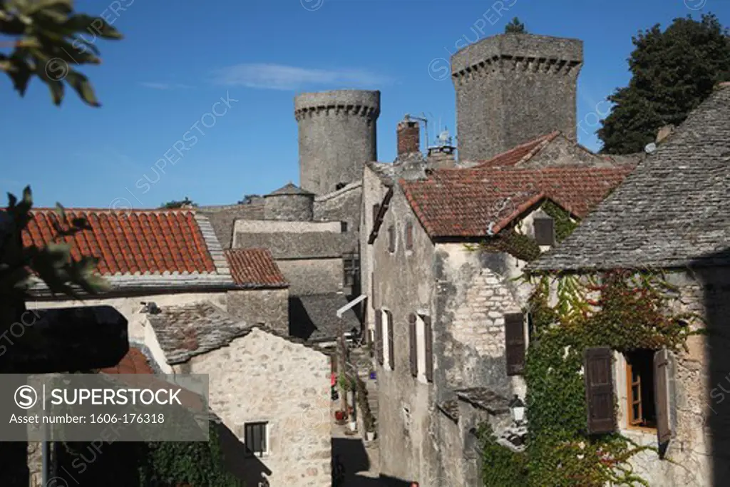 France, Midi-pyrenees, Aveyron (12) Larzac country, la Couvertoirade (Unesco world heritage)