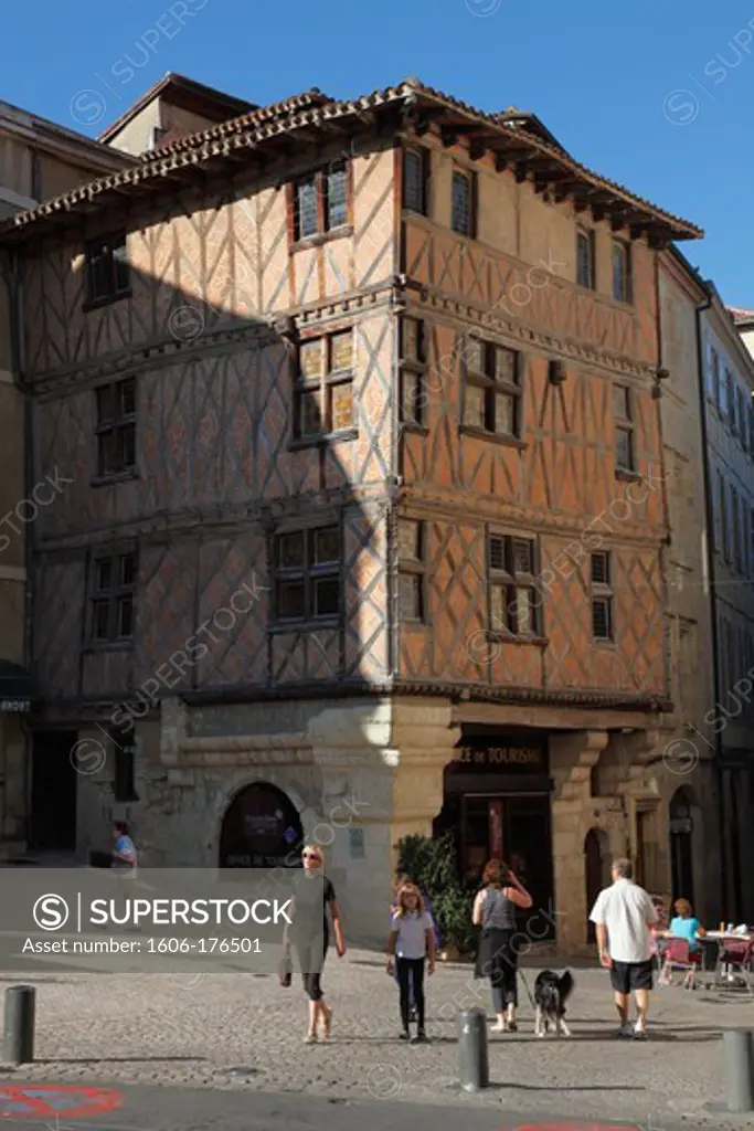 France, Midi-Pyrenees, Gers(32), Auch, medieval house from15th century