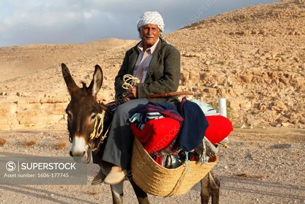 Man riding a mule Tunisia.