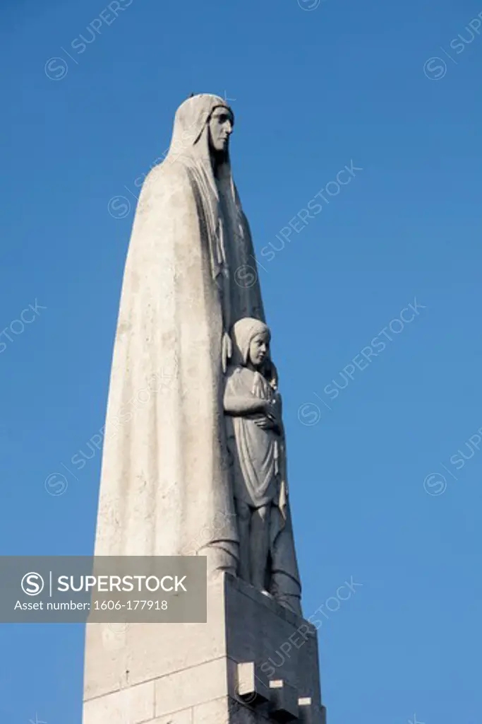 Statue of Sainte-Geneviève, patron saint of Paris Paris. France.