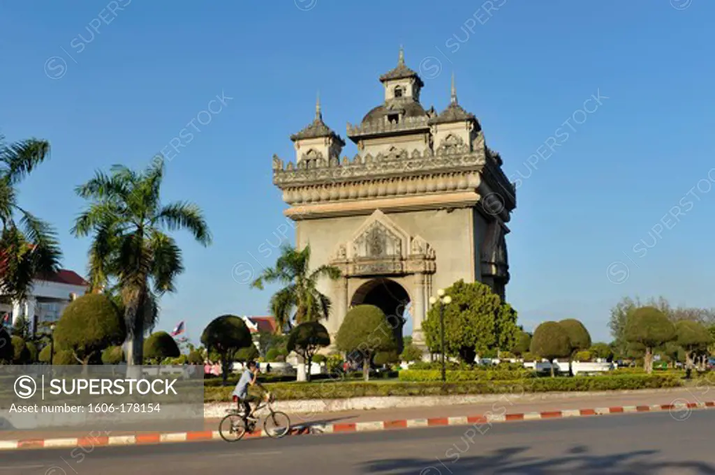 Asia, Southeast Asia, Laos, Vientiane, Triumphal arch Patuxai