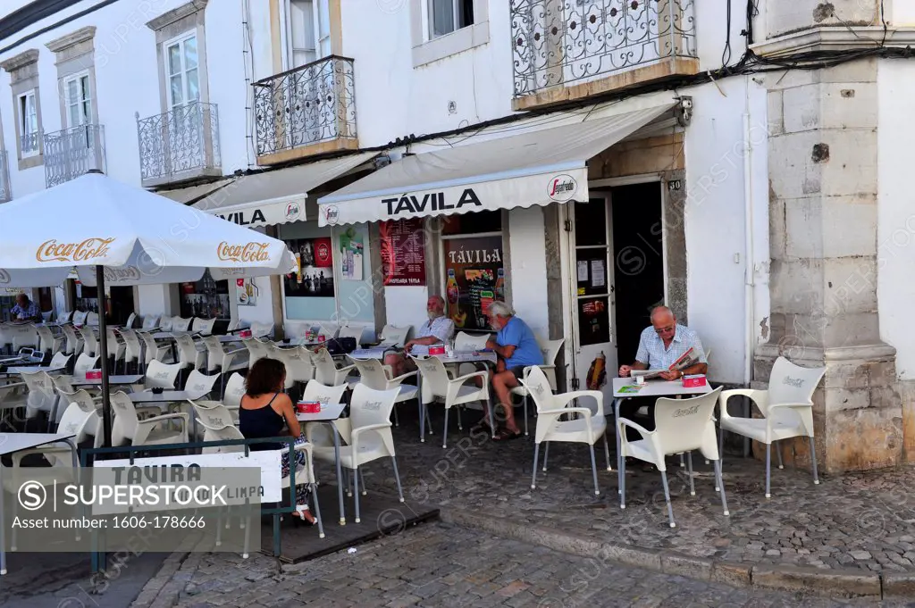 Cafe at Tavira,Algarve Coast,Portugal,South Europa,Europa