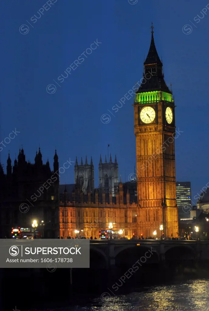 Big Ben clock tower and the house of Parliament in London,England,United Kingdom