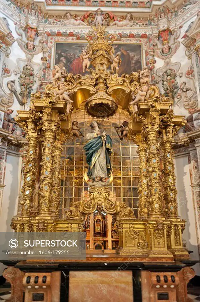 SPAIN - ANDALUSIA - GRENADA -  ALTAR OF THE CHURCH OF CARTUJA MONASTERY