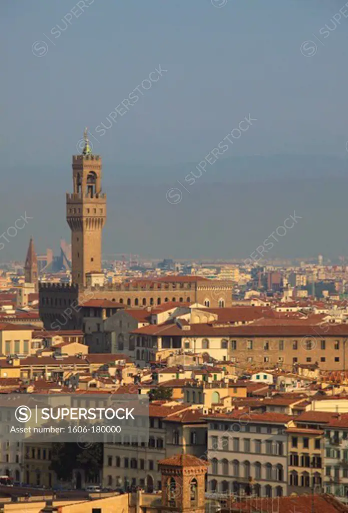 Italy, Tuscany, Florence, skyline, Palazzo Vecchio,