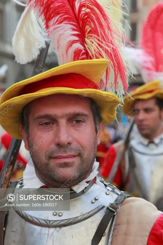 Italy, Tuscany, Florence, procession, people, historical costumes,