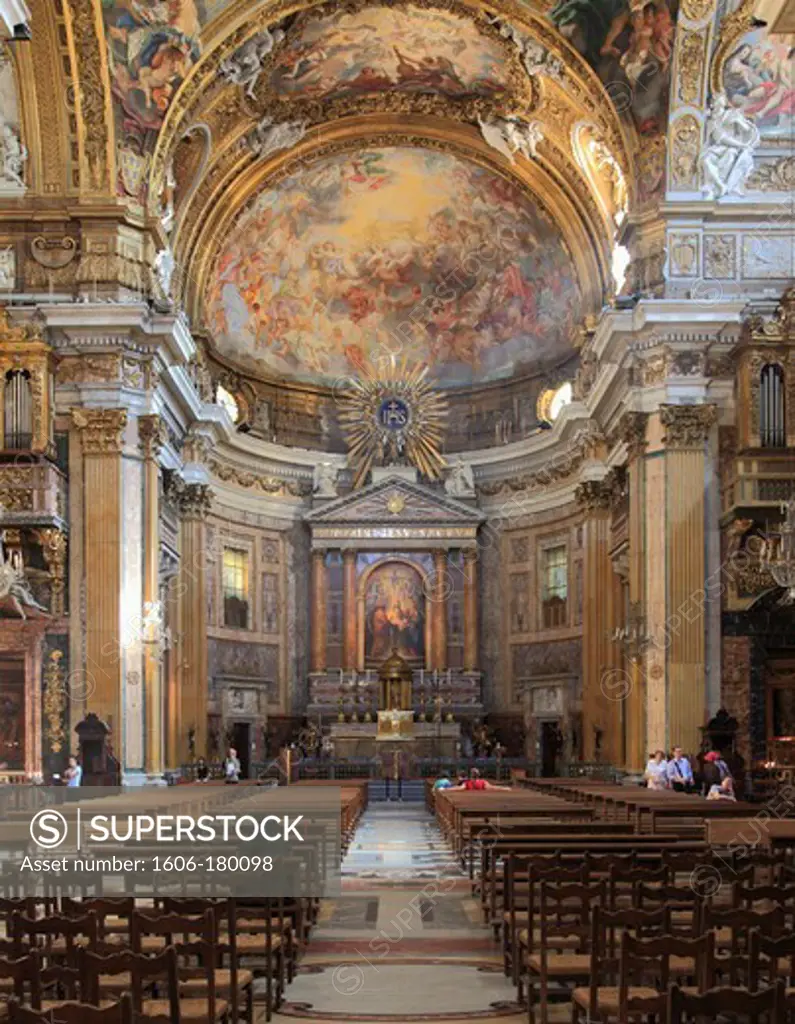 Italy, Lazio, Rome, Church of the Gesu, interior,