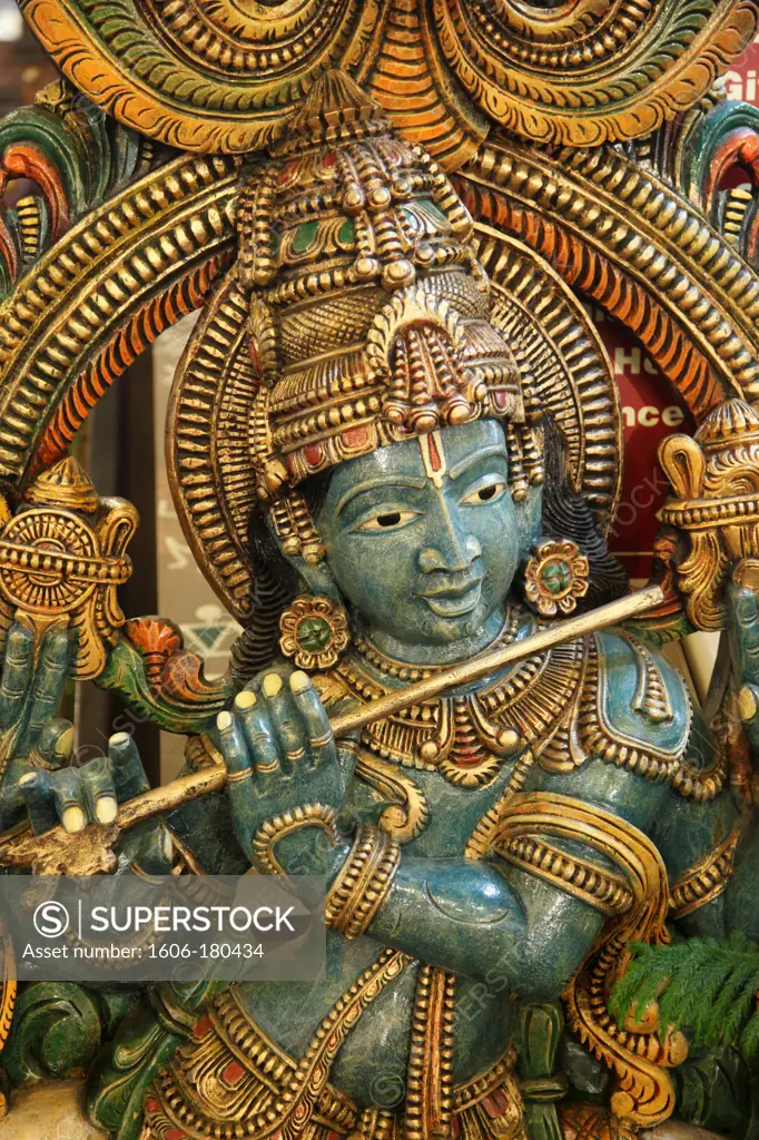 India, Delhi, Vishnu, hindu god statue,