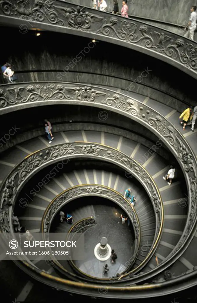 Italy Rome Vatican museum spiral staircase