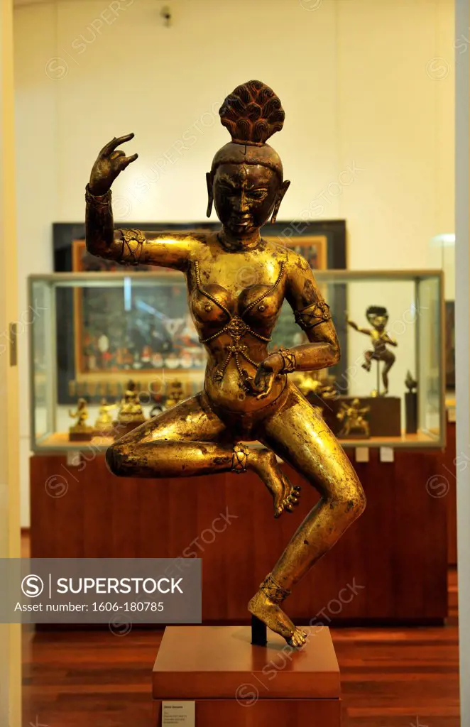Bronze sculpture of Shiva at Guimet museum in Paris,France,Europe