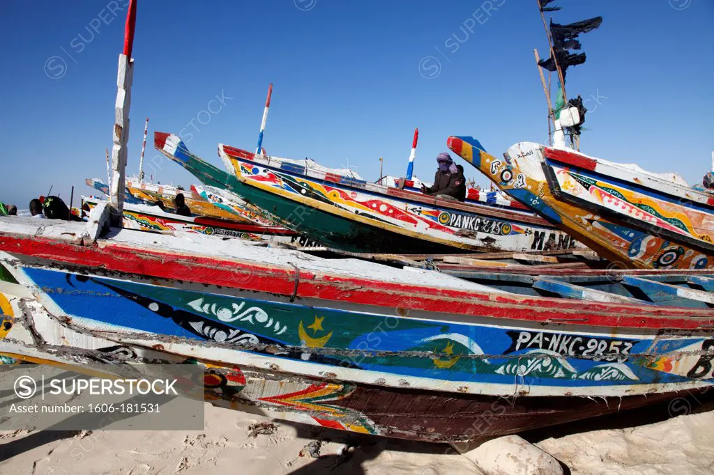 Western Africa, Mauritania, Nouakchott, fishermen beach