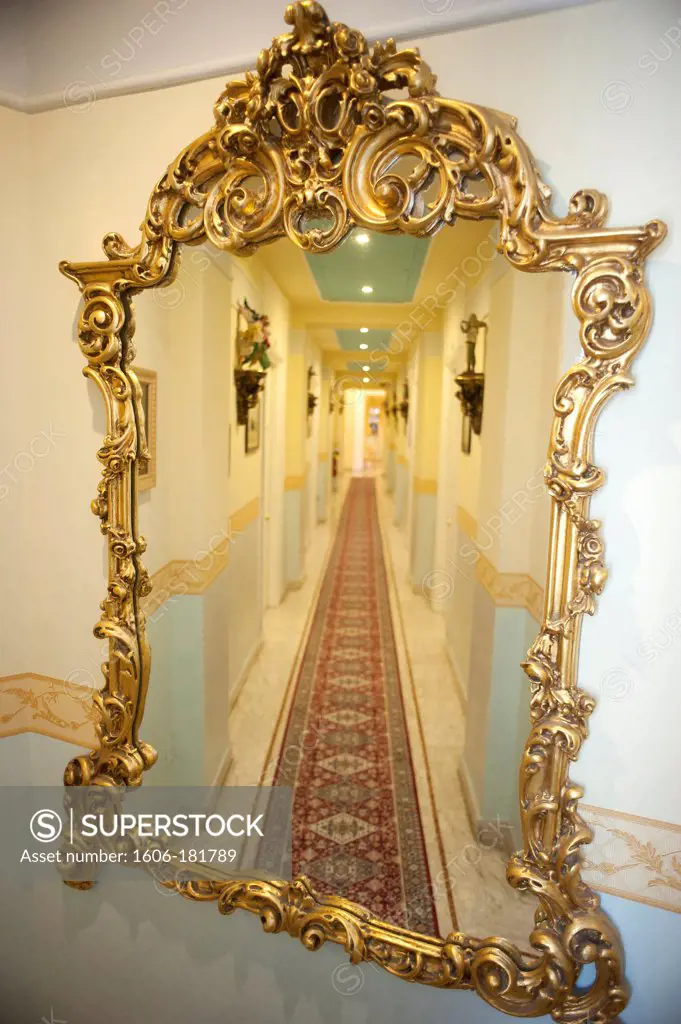 Italy - Campanie - Naples - Mirror in a hall of a hotel