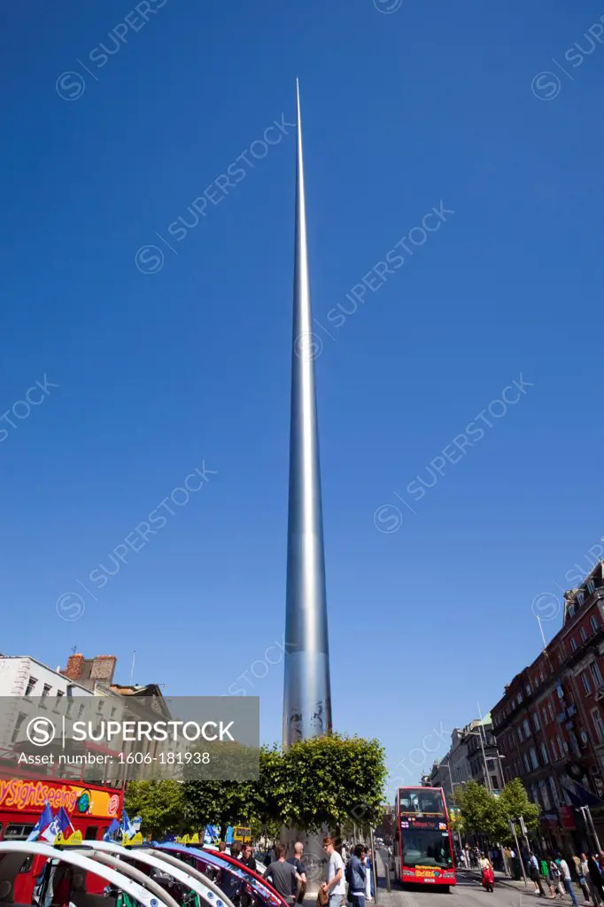 Republic of Ireland,Dublin,Spire of Dublin also known as Monument of Light by Ian Ritchie Architects in O'Connell Street