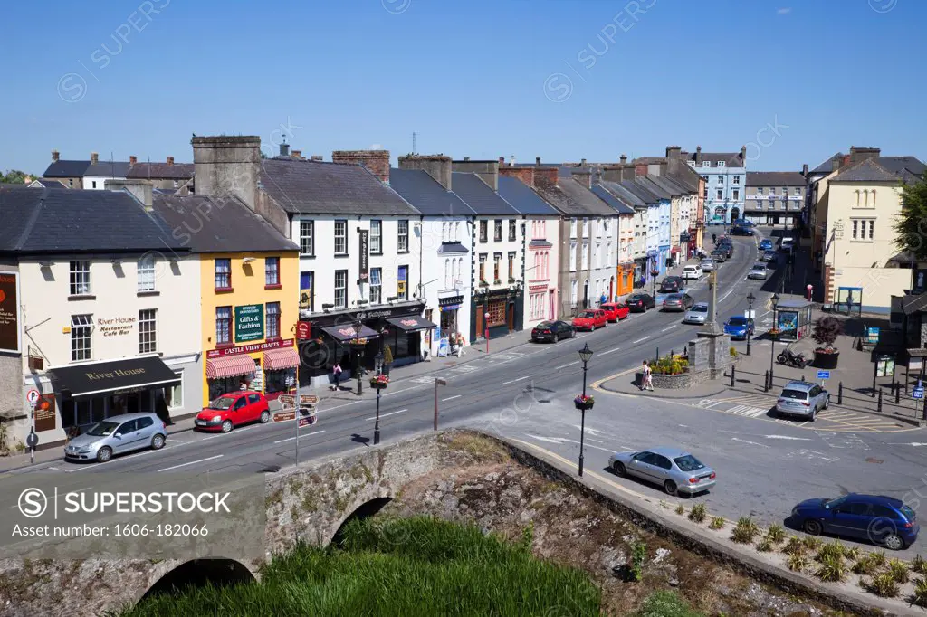 Republic of Ireland,County Tipperary,Cahir,View of Town from Cahir Castle