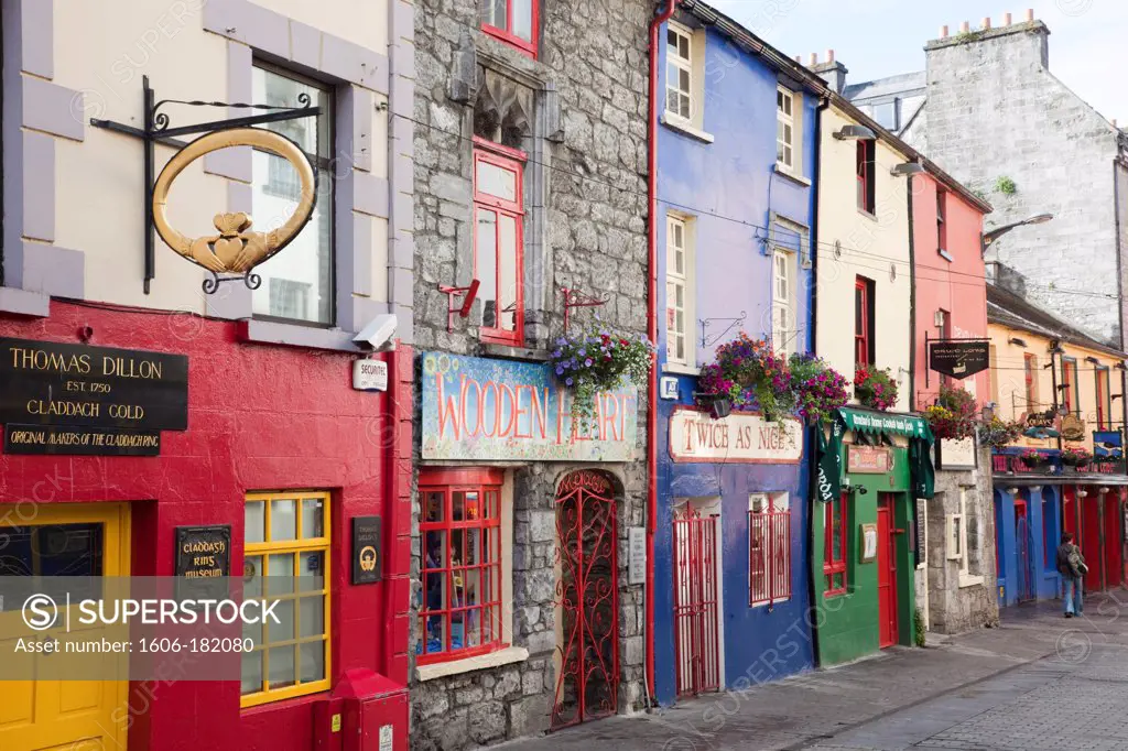 Republic of Ireland,County Galway,Galway,Colourful Shops