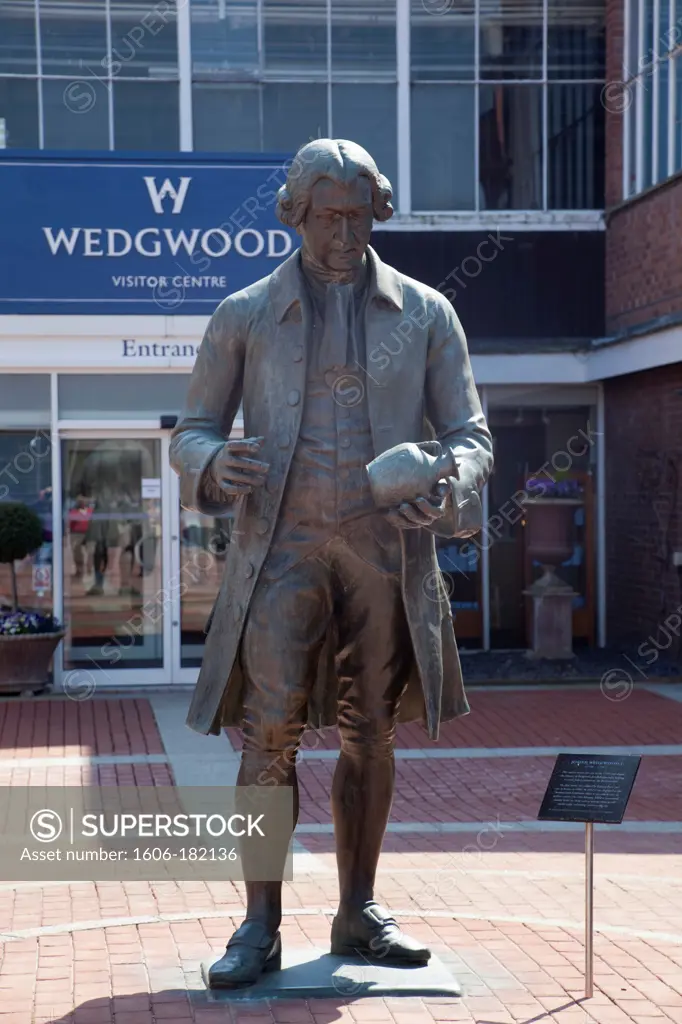England,Staffordshire,Stoke on Trent,The Wedgwood Museum,Statue of Joshiah Wedgwood (1730-1795)