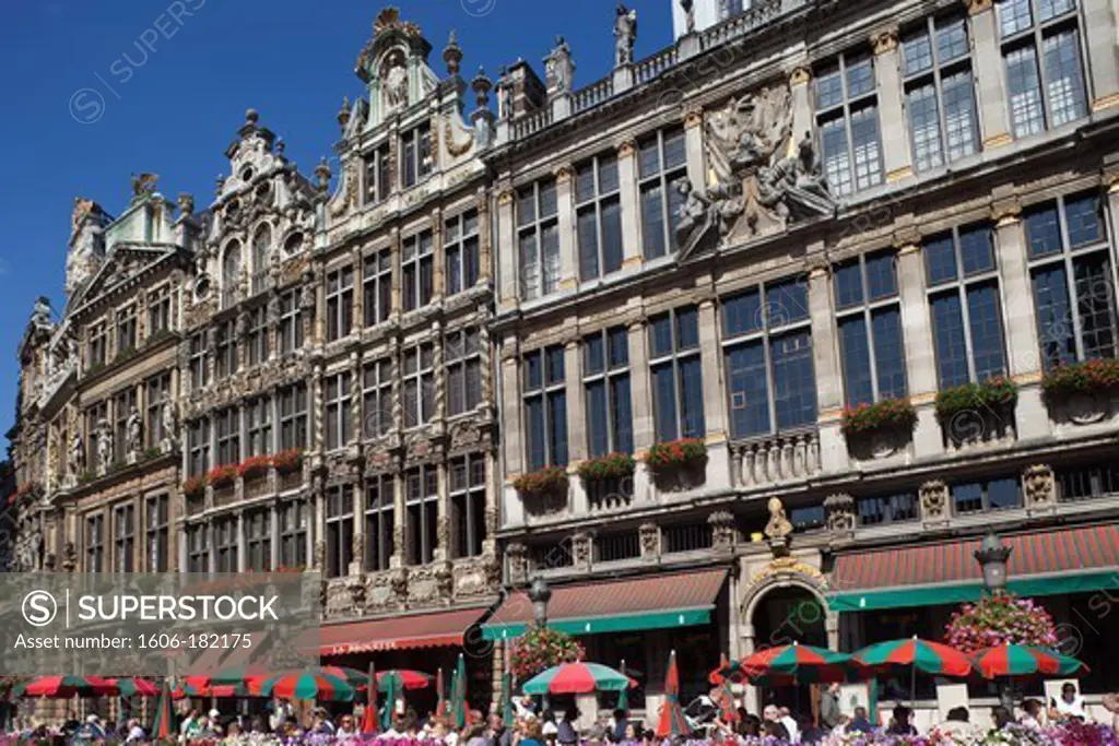Belgium,Brussels,Grand Place,Cafes